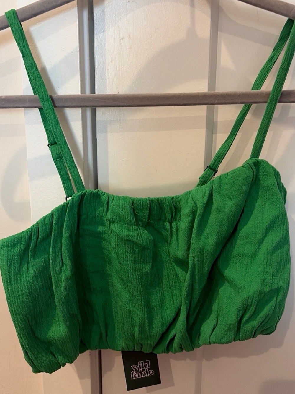 wild fable Green Cropped Camisole with Adjustable Straps